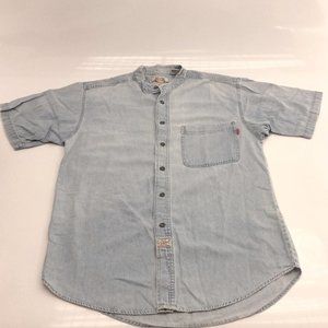 True Vintage Bugle Boy Goldcrest Denim Button Down Pocket Shirt